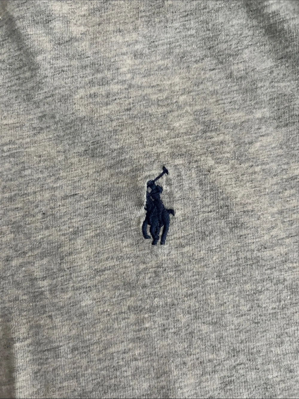 Polo Ralph Lauren XL Classic Fit V Neck Tee Gray Pony Logo Cotton Shirt